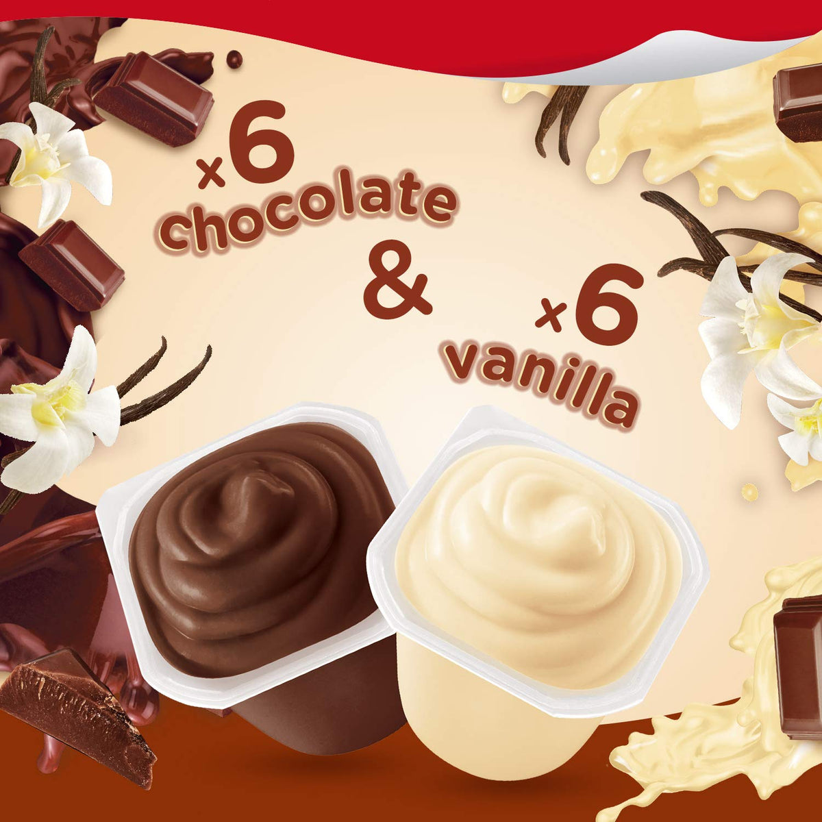 Snack Pack Chocolate and Vanilla Pudding Cups Family Pack, Lunchbox Snack, 12 Count (Pack of 1)