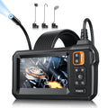 Endoscope Camera with Light, Inspection Borescope Camera with 4.3 inch IPS Screen, 1920P HD with 8 LED Lights, 16.5FT Semi-Rigid Cord Bore Scope, IP67 Waterproof Endoscope for Sewer, Tools(Orange)