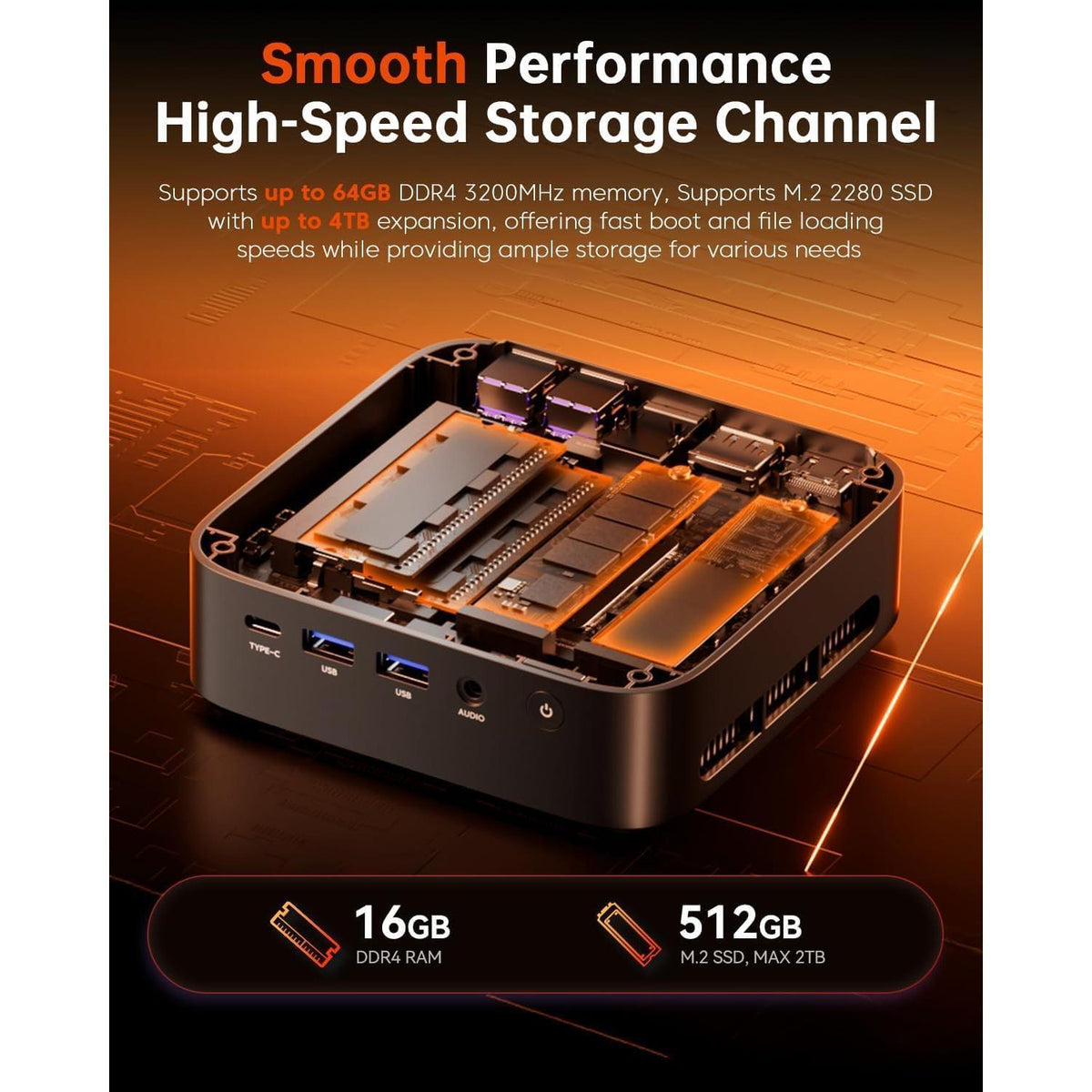 ACEMAGICIAN Kron Mini K1 Mini PC Gaming, AMD Ryzen 5 7430U (equiv to 5850U, 6C/12T, Up to 4.3Ghz), 16GB DDR4 512GB SSD Mini PC Computers Micro Desktop PC 4K Triple Display WiFi6 BT5.2
