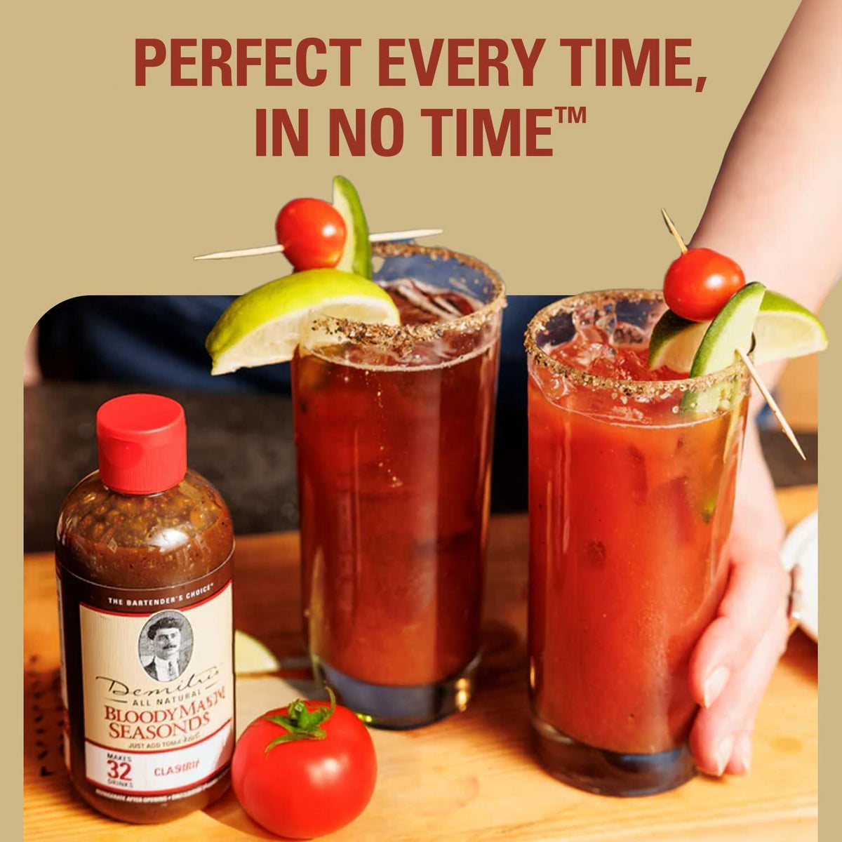 Demitri's Bloody Mary Seasoning Classic Recipe - Bloody Mary Mix - Concentrated Drink Mixer - Bold Rich Flavor - Perfect for Home Brunch Parties & Cocktails - 8oz Bottle (Pack of 1)