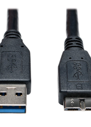 TRIPP LITE 3-Feet USB 3.0 SuperSpeed Device Cable A to Micro-B M/M, Black (U326-003-BK)