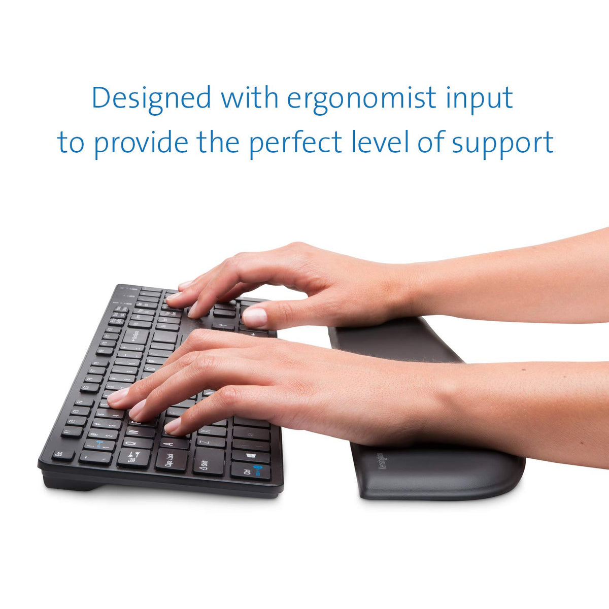 Kensington ErgoSoft Wrist Rest for Slim Keyboards, Black (K52800WW)
