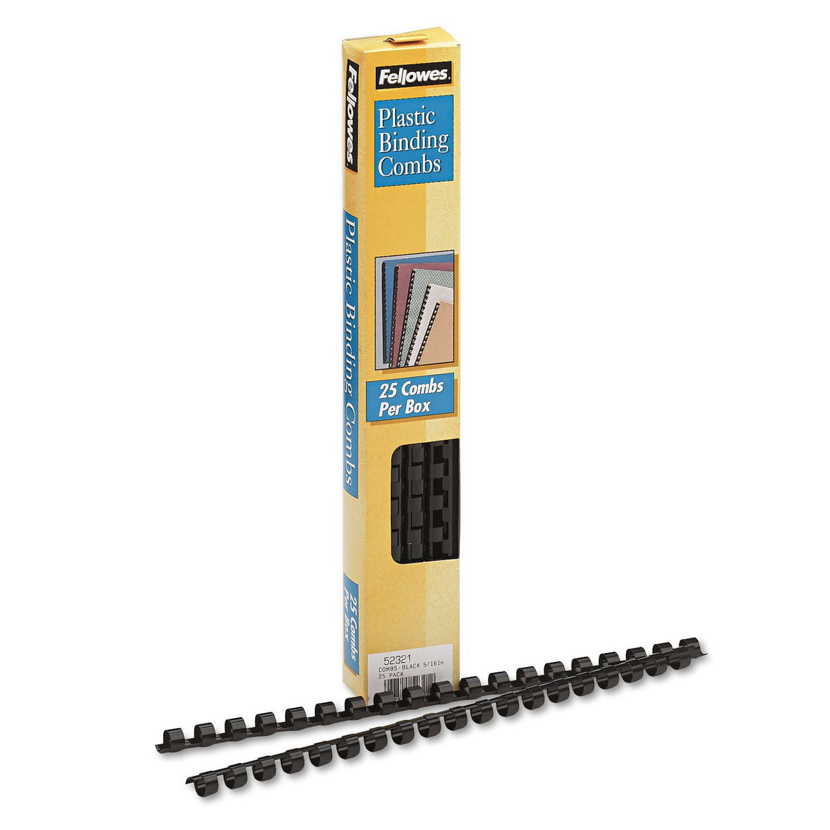Fellowes 5/16in Black Binding Combs (25 Pack)
