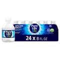 Pure Life Purified Water Bottles, 24 Pack - Still Bottled Water with Added Minerals for a Crisp Taste, Plastic Bottles - 8 Fl Oz