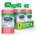 Pedialyte AdvancedCare Electrolyte Solution Has PreActivPrebiotics | Hydration Drink | Strawberry Lemonade, 1 Liter, Pack of 4