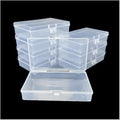 CHSZCHOMER 8 Pcs Plastic, Mini Clear Bead Storage Boxes with Hinged Lid and Rectangular Clear Craft Storage Boxes, Jewelry and Organizer,Nail Tool Box,Circuit board storage(8, 5.3
