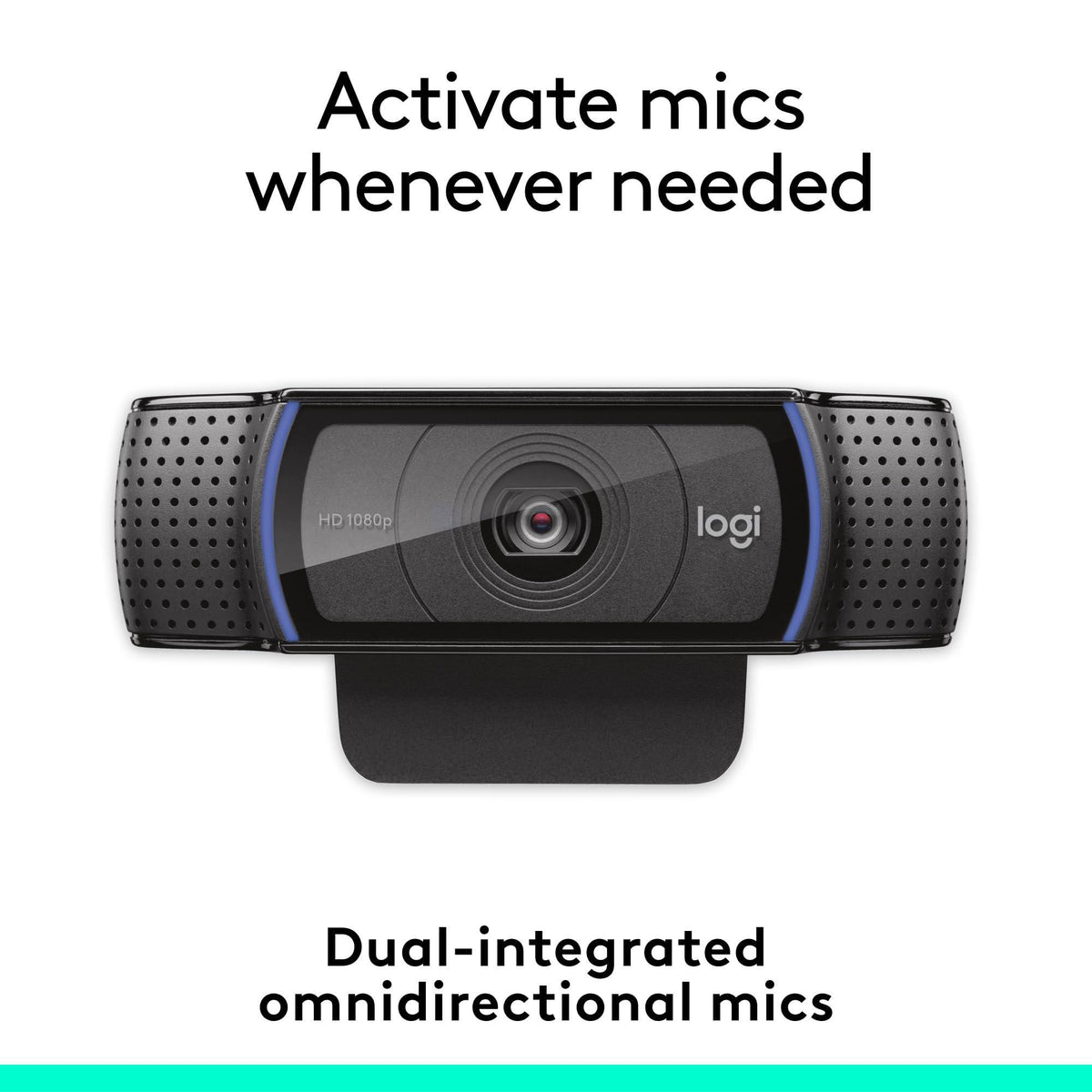 Logitech C920e HD 1080p Mic-Enabled Webcam, certified for Zoom, Microsoft Teams compatible, TAA Compliant