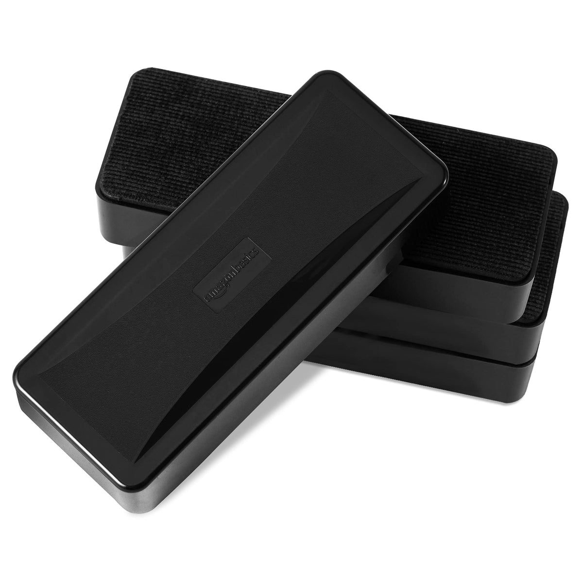 Amazon Basics Dry-Erase Whiteboard Eraser, for School, Office, Home, and Classroom, Black, 4-Pack,