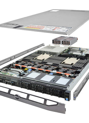 Dell PowerEdge R630 Server 2.60Ghz 20-Core 128GB RAM + 8.0TB SAS 6G HDDs + Rails (Renewed)