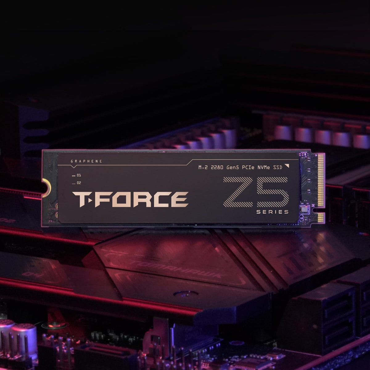 TEAMGROUP T-Force Z540 4TB Gen5x4 DRAM SLC Cache 3D TLC NAND NVMe Phison E26 PCIe M.2 2280 Gaming SSD with Ultra-Thin Graphene Heat Spreader Read/Write 12400/11800 MB/s TM8FF1004T0C129