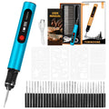 Engraving Pen by TUBINOONE, Ultimate Cordless Portable Tool for Artists & DIYers - Engrave 50+ Surfaces - Beginner Friendly - Rechargeable - Free 30 Bits & Mastery Guide (Blue)
