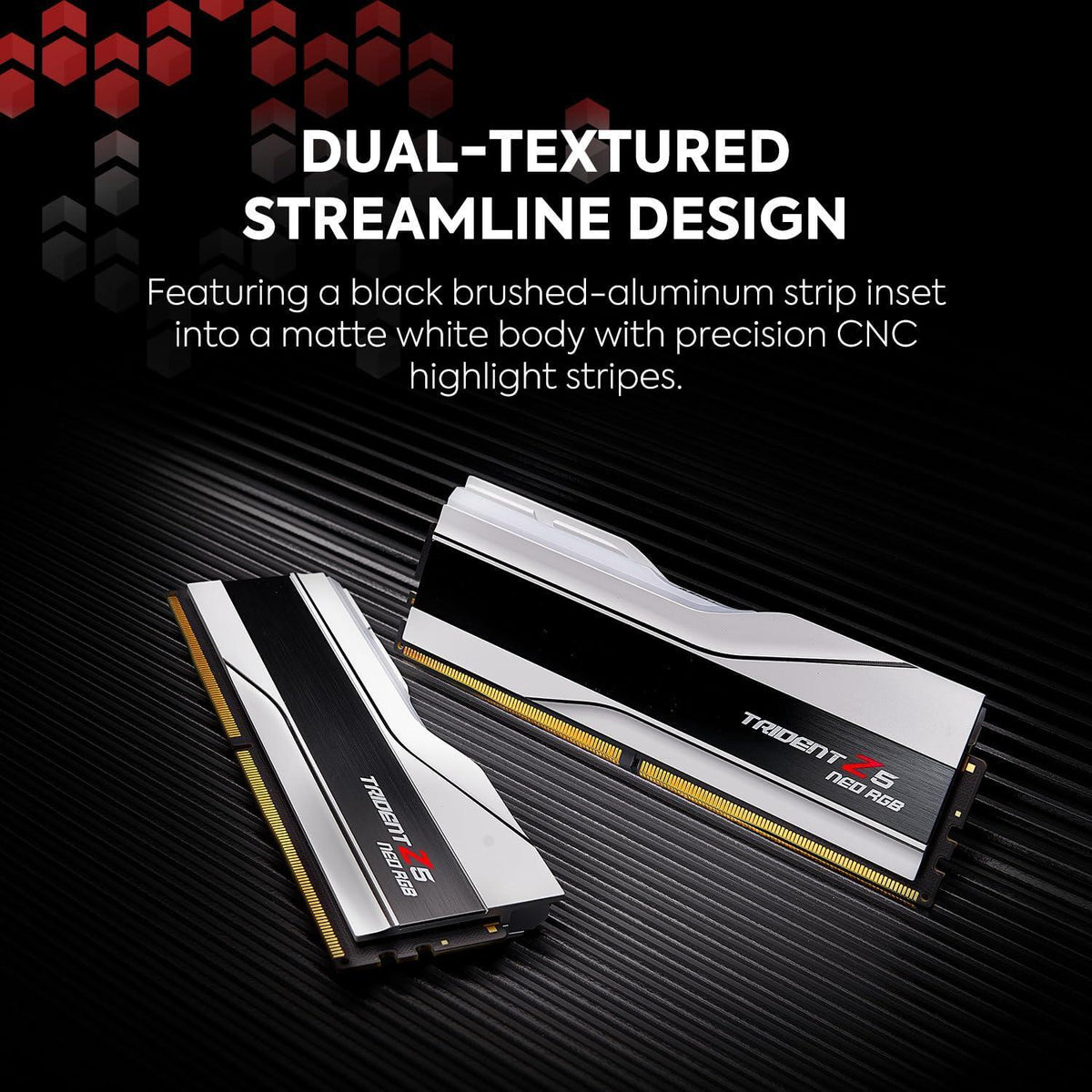 G.SKILL Trident Z5 Neo RGB Series (AMD Expo) DDR5 RAM 96GB (2X 48GB) 6000MT/s CL28-36-36-96 1.35V Desktop Computer Memory U-DIMM - Matte White (F5-6000J2836F48GX2-TZ5NRW)