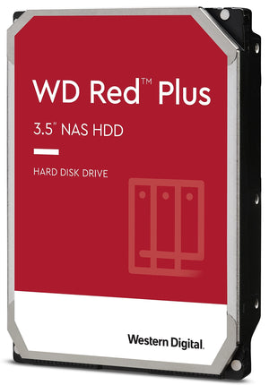 Western Digital 6TB WD Red Plus NAS Internal Hard Drive HDD - 5400 RPM, SATA 6 Gb/s, CMR, 256 MB Cache, 3.5" -WD60EFPX
