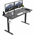 VIVO Electric 60 x 24 in Standing Desk, Memory Height Adjustment, 1B Series, One-Piece Black Top, Black Frame, DESK-KIT-1B6B
