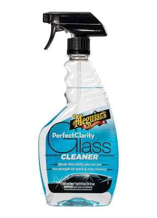 Meguiar's Perfect Clarity Glass Cleaner, Keep Windows, Windshields, and Mirrors Gleaming using a Premium Anti-Hazing Formula that Leaves a Superior Streak Free Finish, 24 Oz