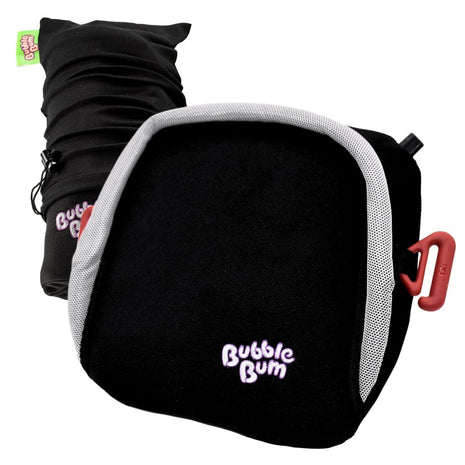 BubbleBum Inflatable Booster Car Seat ??Foldable, Lightweight, Backless Travel Booster Seat for Kids, Portable Carseat for Toddler, Fits 3 Across, Compact for Uber - Ages 4-11 Year Old, - Black
