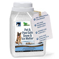 JUST FOR PETS Snow & Ice Melter Safe for Pets & Paws Contains No Toxic Chlorides or Painful to The Paw Rock Salt, Safe for Dogs & Cats. Fast Acting and Works On Contact 9 lb. Shaker Jug