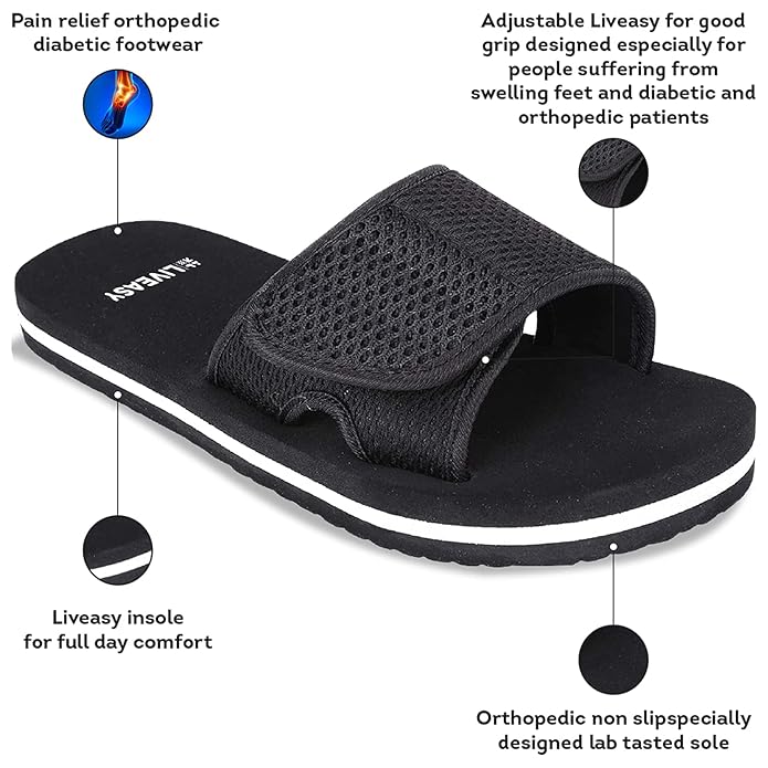 LivEasy Extra Soft Slipper for Men | Ortho Care Orthopedic and Diabetic Comfortable Slipper, Dr. Slipper, Flip-Flop and House Slipper for Men