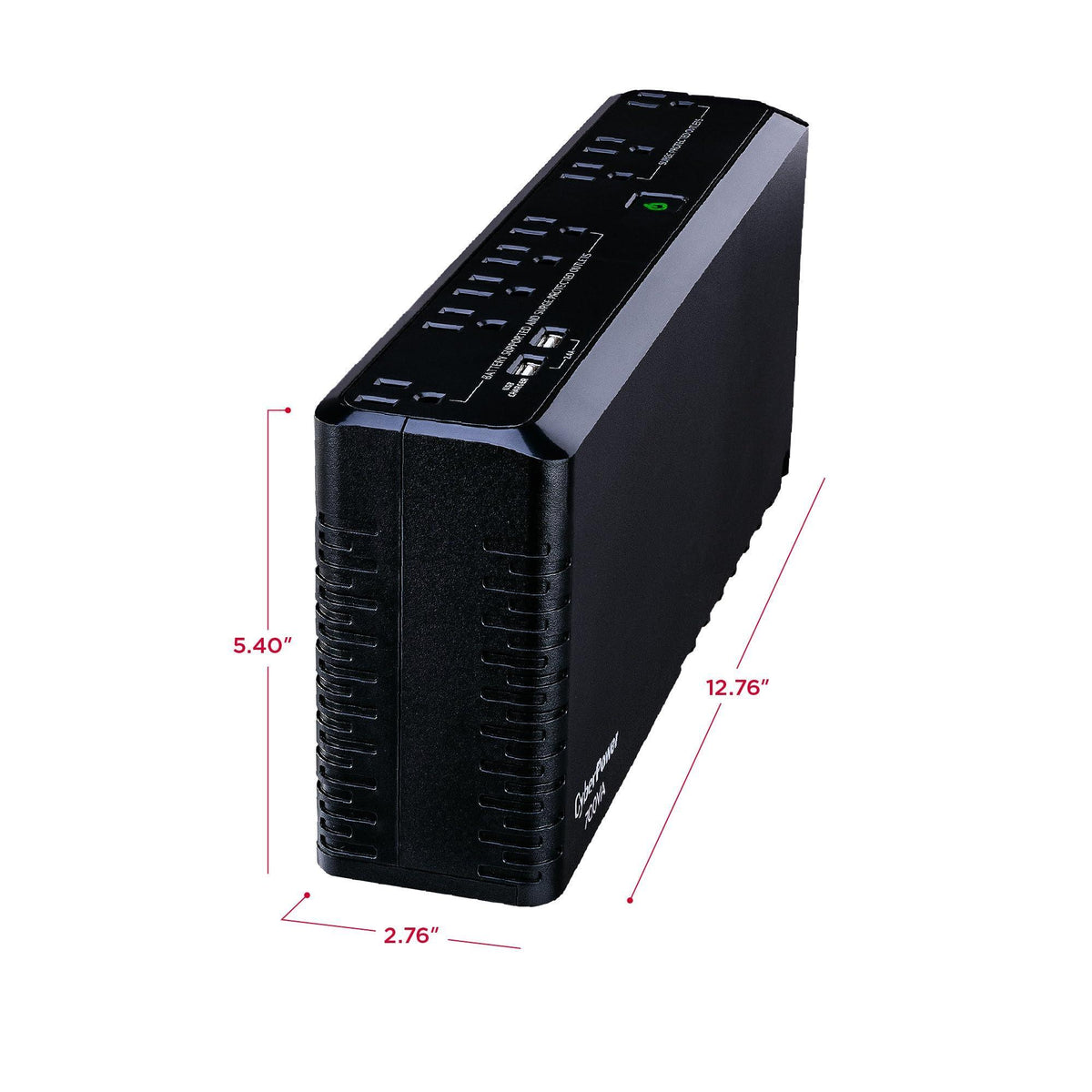 CyberPower SL700U Standby UPS System, 700VA/370W, 8 Outlets, Slim Profile, Black