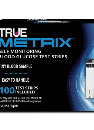 TRUE METRIX Self Monitoring Blood Glucose Test Strips, TRUE METRIX Family of Self Monitoring Blood Glucose Meters, Value Pack, 100 Count