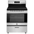 Kenmore 5.2 cu ft. Rear Control Electric Range with 4 Cooktop Elements-Steam Oven & Hidden Bake for Easy Cleaning-Ultra-Durable Chrome Racks & Storage Drawer, Stainless Steel
