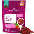 Navitas Organics Goji Berries – For Smoothies, Trail Mix, Baked Goods, Oatmeal & More – Vitamin A, Antioxidants, Fiber – Wolfberry - USDA Organic, Non GMO, Gluten Free, Vegan (8oz. Bag, 8 Servings)