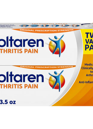 Voltaren Arthritis Pain Gel for Powerful Topical Arthritis Pain Relief with Diclofenac   NEW Easy Open Cap   100 g x 2