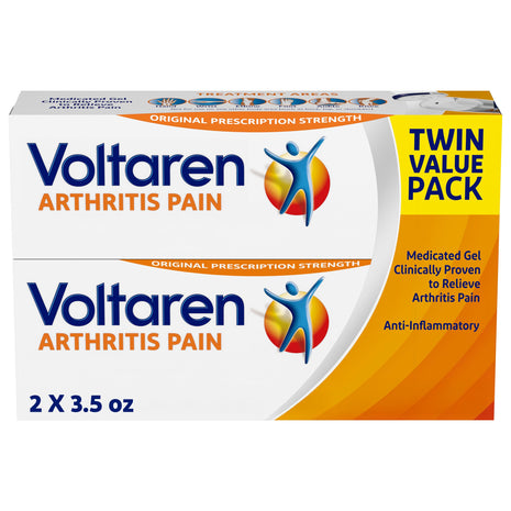 Voltaren Arthritis Pain Gel for Powerful Topical Arthritis Pain Relief with Diclofenac   NEW Easy Open Cap   100 g x 2