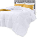 Utopia Bedding Comforters Queen Size, All Season Duvet Insert, Down Alternative Box Stitched Bed Comforter with Corner Tabs, Machine Washable (White)