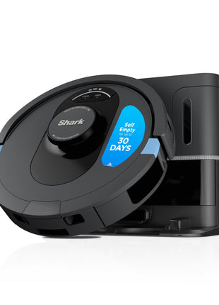Shark AV2501S AI Ultra Robot Vacuum, with Matrix Clean, Home Mapping, 30 Day Capacity HEPA Bagless Self Empty Base, Perfect for Pet Hair, Wifi, Dark Grey