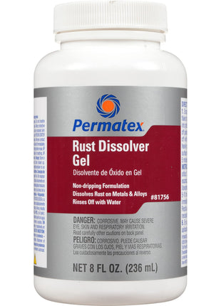 Permatex 81756 Rust Dissolver Gel, 8 oz., Red