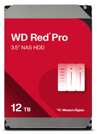 Western Digital 12TB WD Red Pro NAS Internal Hard Drive HDD - 7200 RPM, SATA 6 Gb/s, CMR, 512 MB Cache, 3.5 inch - WD122KFBX