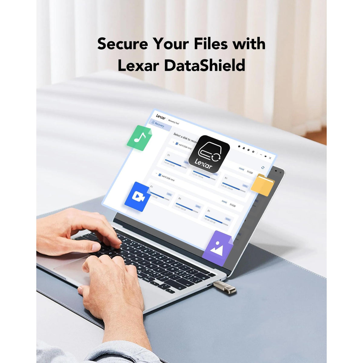Lexar D40E 128GB Dual USB 3.2 Gen 1 Type-C Jump Drive, USB-C Flash Metal Housing Swivel Design Thumb Drive
