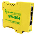 Brainboxes Switch - 4 Ports - DIN Rail mountable (SW-504)
