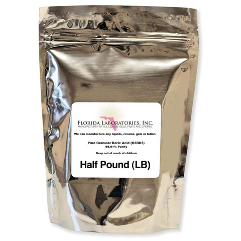 Boric Acid Granular Powder Half Lb.(Half Pound) Create Your own Solution