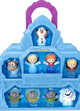 Fisher-Price Little People Disney Frozen Carry Along Castle Case, 9 Figures | Incl. Anna & Elsa, Portable Storage & Display Case, Storytelling Play, Toddlers & Kids Ages 18+ Months (Amazon Exclusive)