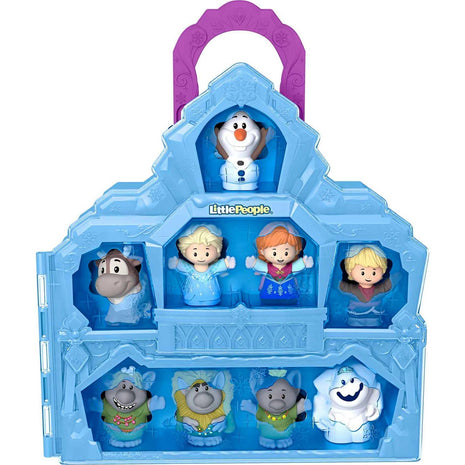 Fisher-Price Little People Disney Frozen Carry Along Castle Case, 9 Figures | Incl. Anna & Elsa, Portable Storage & Display Case, Storytelling Play, Toddlers & Kids Ages 18+ Months (Amazon Exclusive)