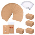 Works Great Earring Display Cards - Well-made 3.5 x 2.4 Inches Earring Cards with Good Paper Quality, Plus Clear Packaging Bags That Don't Tear Easily, for Earrings Necklace Jewelry Cards