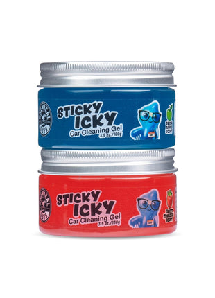 Chemical Guys Sticky Icky Car Cleaning Gel, Green Apple & Sweet Strawberry Scent - Detailing Kit, Car Dust Crevice Cleaner, Slime Auto Air Vent, Cleaning Putty For Keyboard Cleaner (2 Pack) - CJK1002