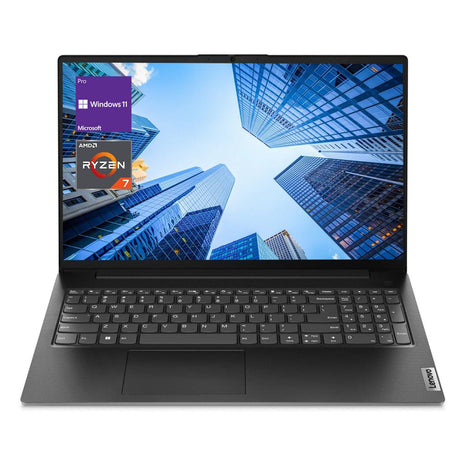 Lenovo V-Series V15 Business Laptop, 15.6 inch FHD Display, AMD Ryzen 7 7730U, 40GB RAM, 1TB SSD, Numeric Keypad, HDMI, RJ45, Webcam, Wi-Fi, Windows 11 Pro, Black