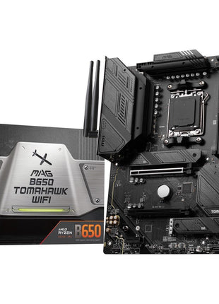 MSI MAG B650 Tomahawk WiFi Gaming Motherboard (AMD Ryzen 9000/8000/7000 Series Processors, AM5, DDR5, PCIe 4.0, M.2, SATA 6Gb/s, USB 3.2 Gen 2, HDMI/DP, Wi-Fi 6E, Bluetooth 5.3, 2.5Gbps LAN, ATX)