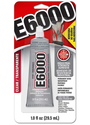 E6000 231020 Adhesive with Precision Tips, 1.0 fl oz