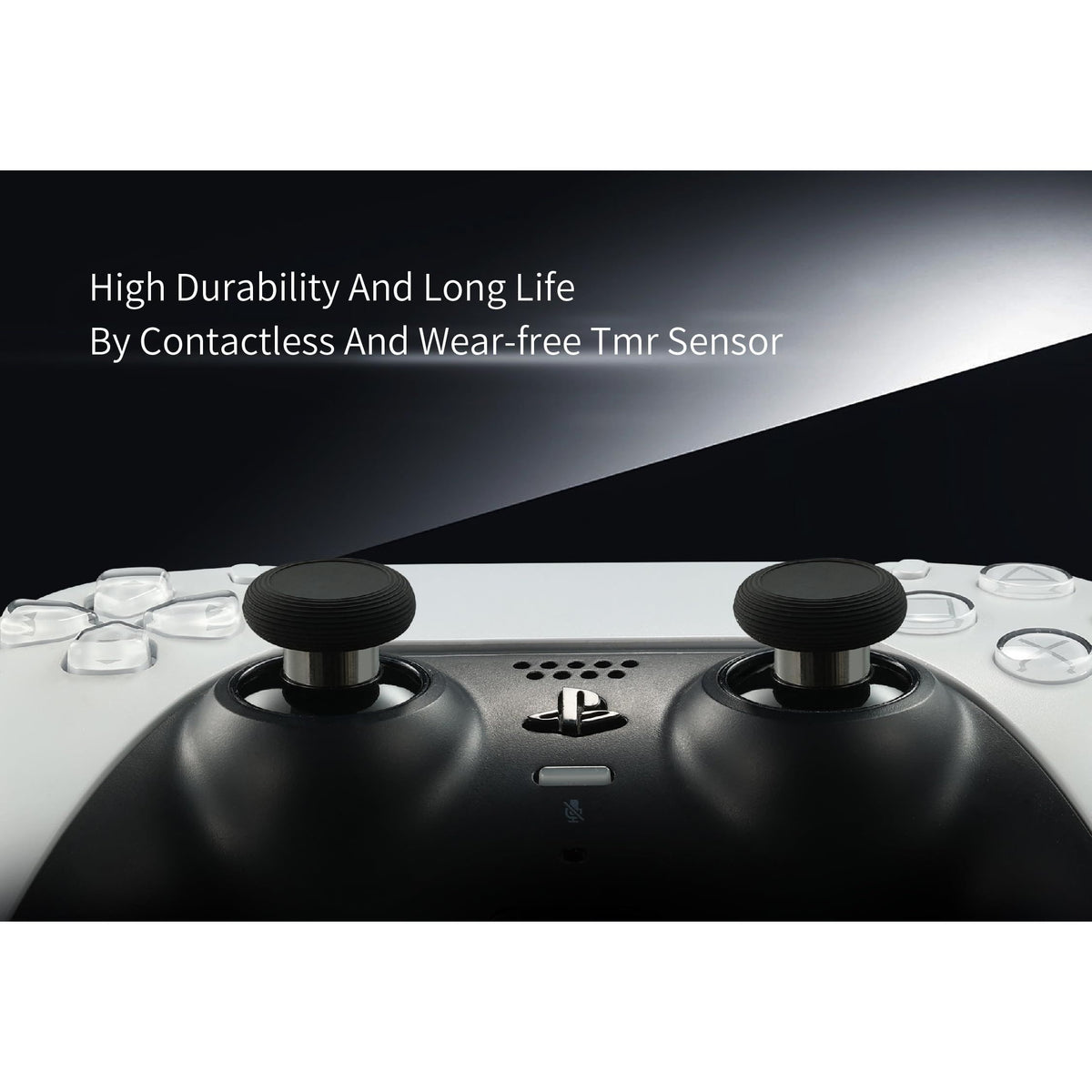 GuliKit TMR Magnetic Joystick Replacement Kit for PS5 DualSense/DualSense Edge Controller,Anti-Drift Electromagnetic Stick Repair Module with Thumbstick Caps, Soldering Required