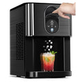 Nugget Ice Makers Countertop, Pellet Ice Maker Machine Dispenser with Water Reservoir, Self-Cleaning, 44lbs/24H Soft Chewable Ice Maker Machine for Home/Kitchen/Office, Black Stainless