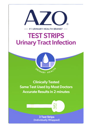 AZO Urinary Tract Infection (UTI) Test Strips, Results in 2 Mins, 3 Count | From the #1 Urinary Health Brand± Clinically Tested At Home UTI Test Strips For Women, Convenient, Fast Easy to Read Results