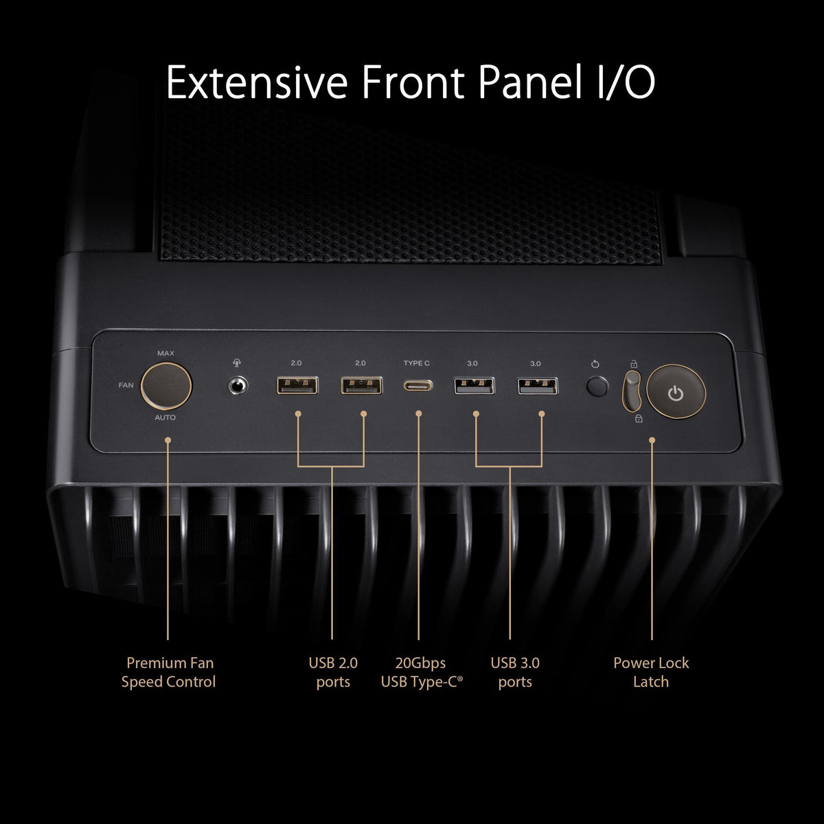 ASUS ProArt PA602 E-ATX Computer Case 420mm Radiator Support, Dual 200mm Built-in Fans, Front Panel IR dust Indicator, Power Lock Latch, Tool-Less PCIe mounting & GPU Holder, 20Gbps USB-C Front I/O
