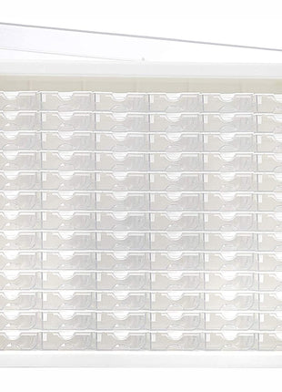Elizabeth Ward Bead Storage Solutions Plastic Storage Tray and Bead Organizer with 78 Containers of Various Sizes, Tray, and Lid for Beads, Clear