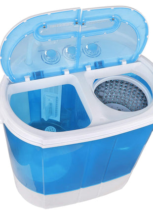 ZenStyle Portable Washer Compact Twin Tub 9.9 LB Mini Top Load Washing Machine Washer/Spinner w/ 6.57 FT Inlet Hose