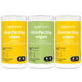 Amazon Basics Disinfecting Wipes, Lemon & Fresh Scent, Sanitizes, Cleans & Deodorizes, 255 Count (3 Packs of 85)