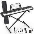 88 Key Piano Keyboard,Beginner Electric Digital Piano with Semi Weighted Keys,Keyboard Piano withSustain Pedal, Power Supply, Stand, Carrying Case,Headphones